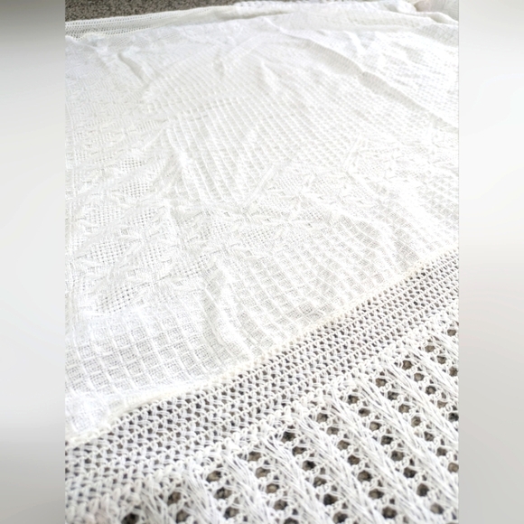Vintage Waffle Knit Baby‎ Blanket Delicate Soft Ligtweight - Picture 9 of 10